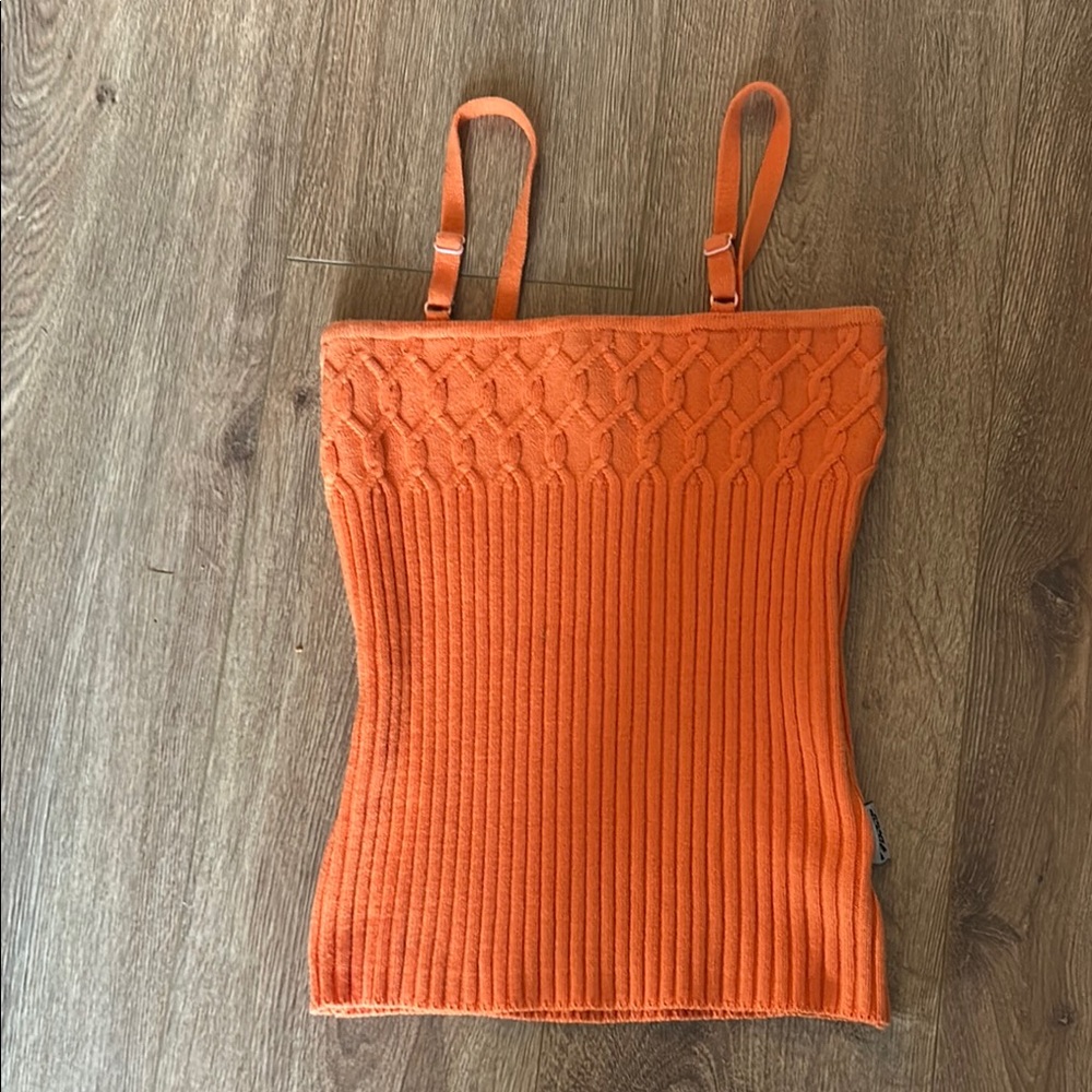 Vintage Orange Knit Women's Top size S
